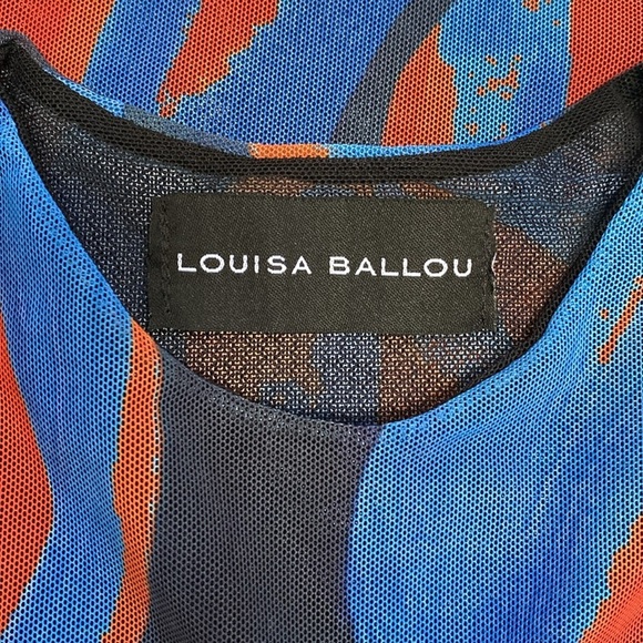 Louisa Ballou Heatwave Triple Ring Long Sleeve Mesh Mini Dress Size S - Picture 6 of 8